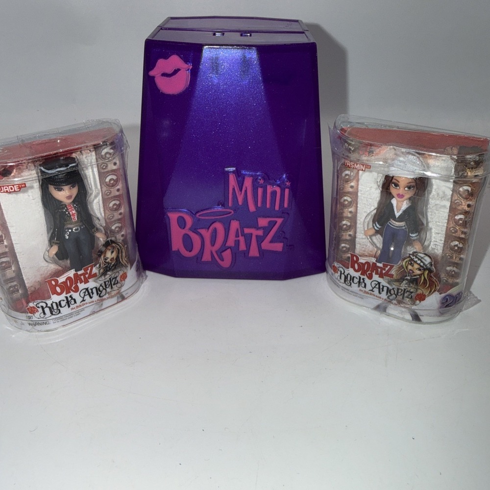 MGA's Mini Bratz Rock Angelz Jade And Yasmin With Case